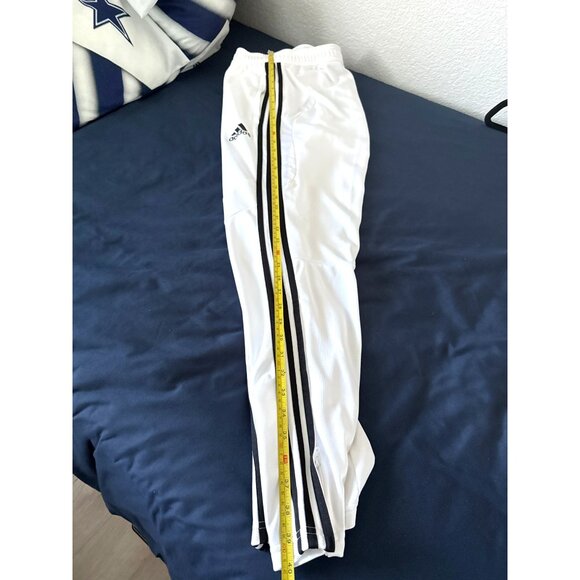 Adidas Mens White Athletic Jogger Pants With Black Stripes Size XL Polyester - Picture 6 of 6